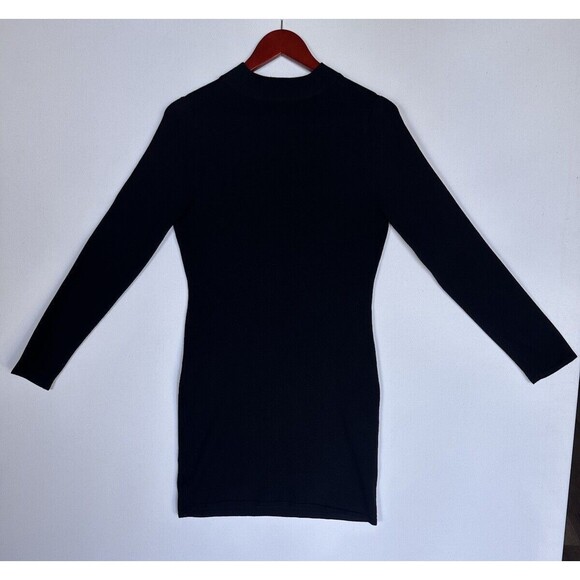 Say What Sweater Dress Womens Rayon Sexy Black W/ Gold Rhinestones Studded XL - Picture 7 of 10